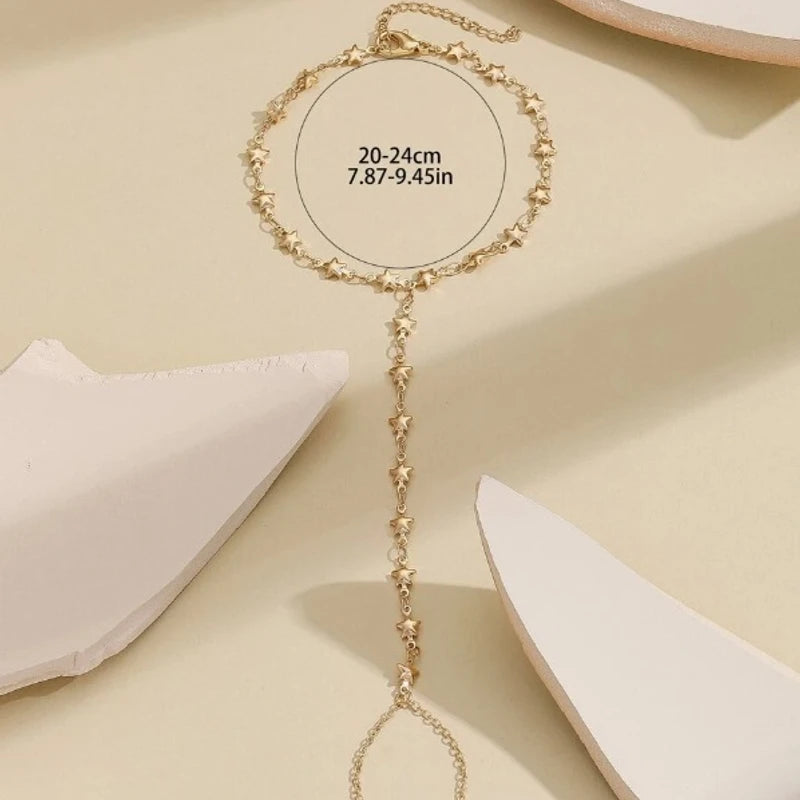 Stylish golden color chain bracelet