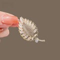 Leaf Designed Imported Crystal Brooch Pin