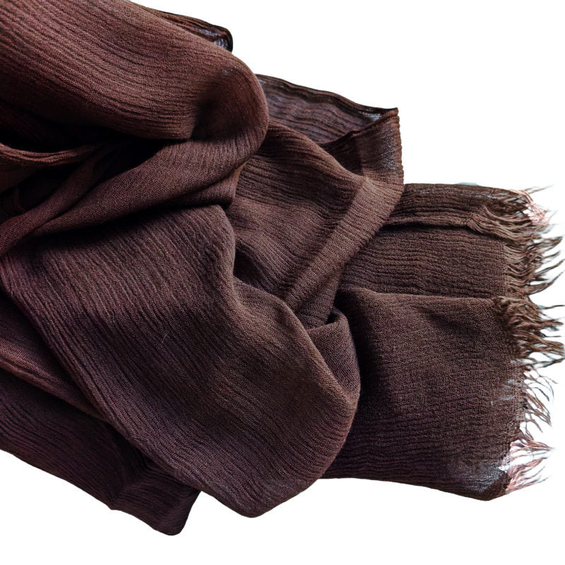 Stylish Chocolate Brown Color Rayon Cotton  Hijab