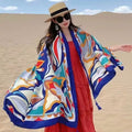 Colorful Bohemian Style Floral Printed Soft Long Summer Friendly Tassel Hijab / Orna