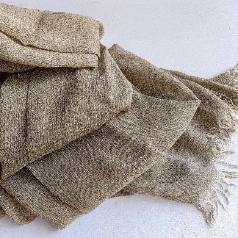 Classy Khaki Color Super Soft Big Size Imported Rayon Cotton Hijab / Orna