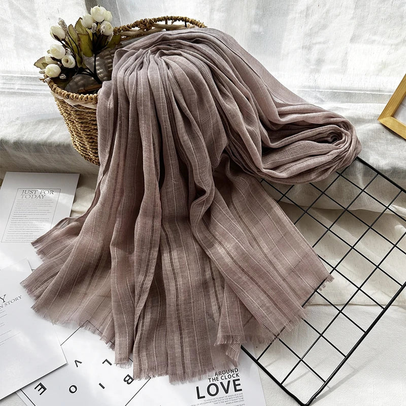Beautify gray purple color long cotton hijab / orna