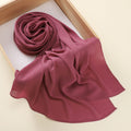 Stunning plum color breathable soft chiffon imported scarf