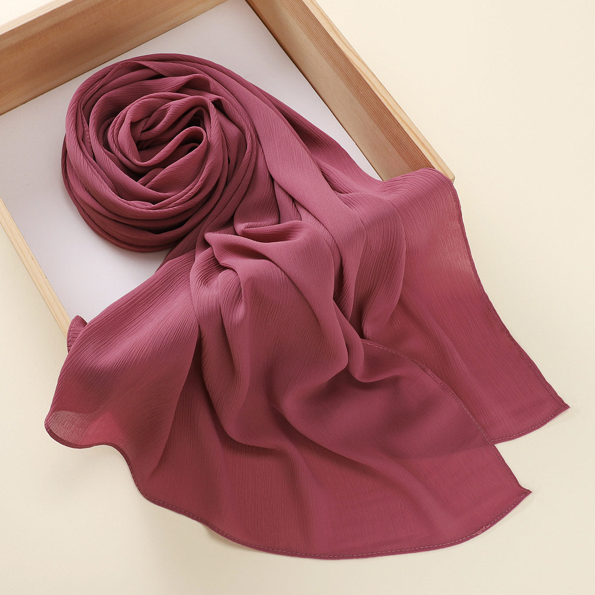 Stunning plum color breathable soft chiffon imported scarf