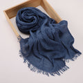 Elegant Navy Blue Color Super Soft Summer Friendly Imported Rayon Cotton Hijab / Orna