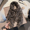 Beautiful zebra printed Beige Color Soft Long Hijab/ Orna