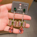 Beautiful multicoloured crystal earrings