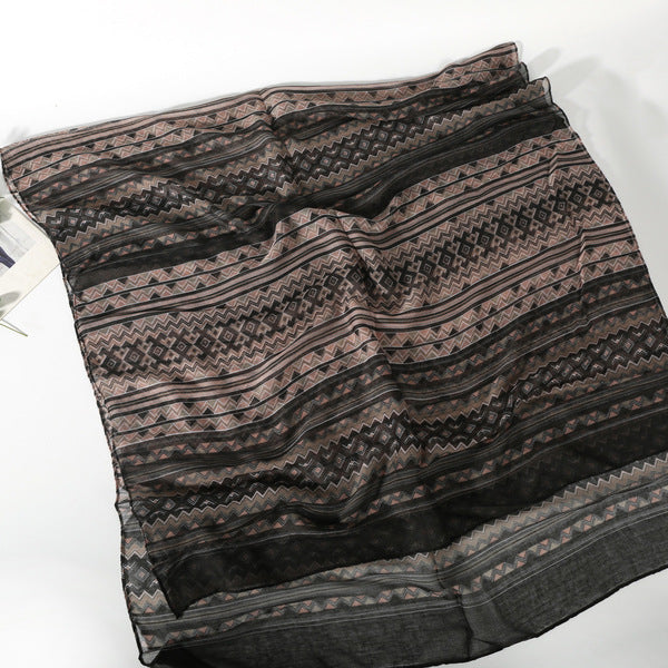 Elegant Grey Classic Ethnic Style Imported Super Soft Summer Friendly Long Hijab / Orna