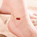Versatile and high aesthetic value Red Beads women's anklet