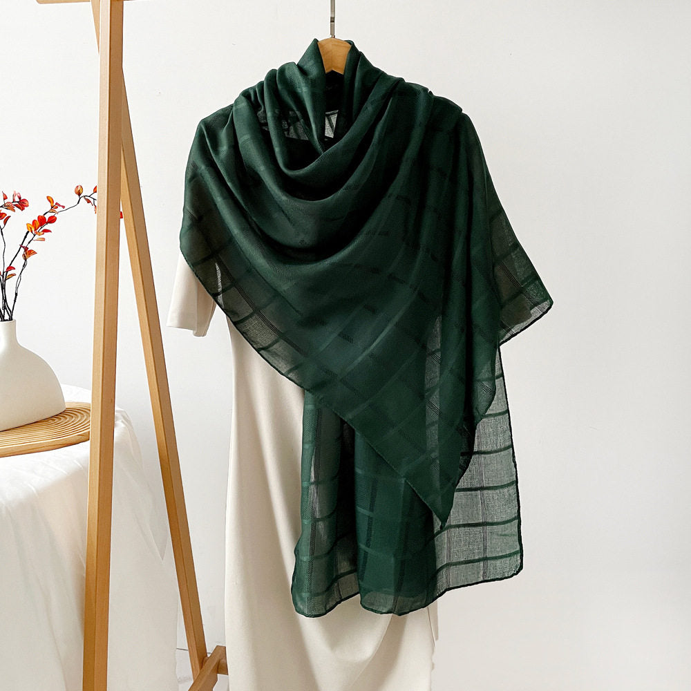 Beautiful green colour thin long hijab / orna