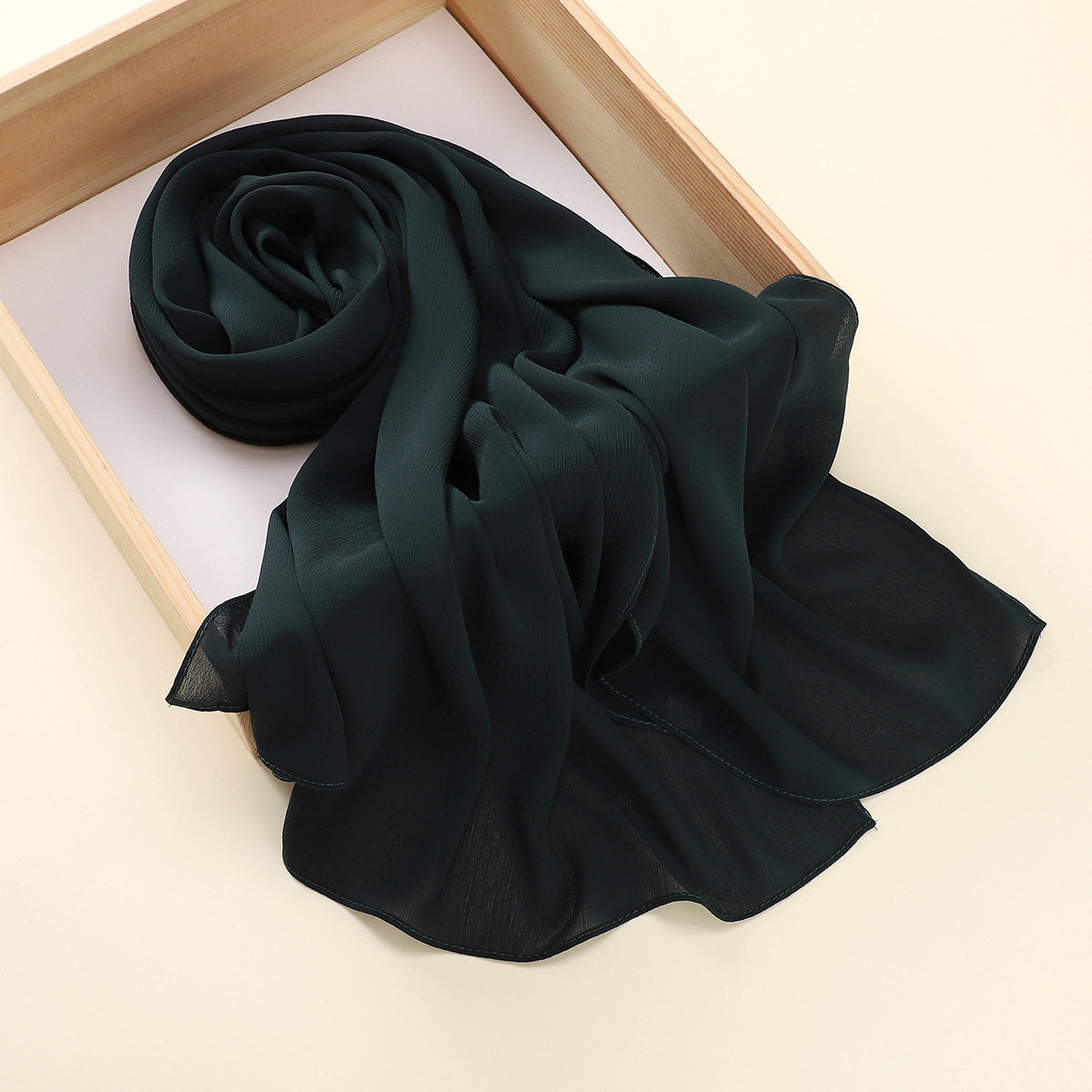 Elegant dark green colour breathable imported scarf