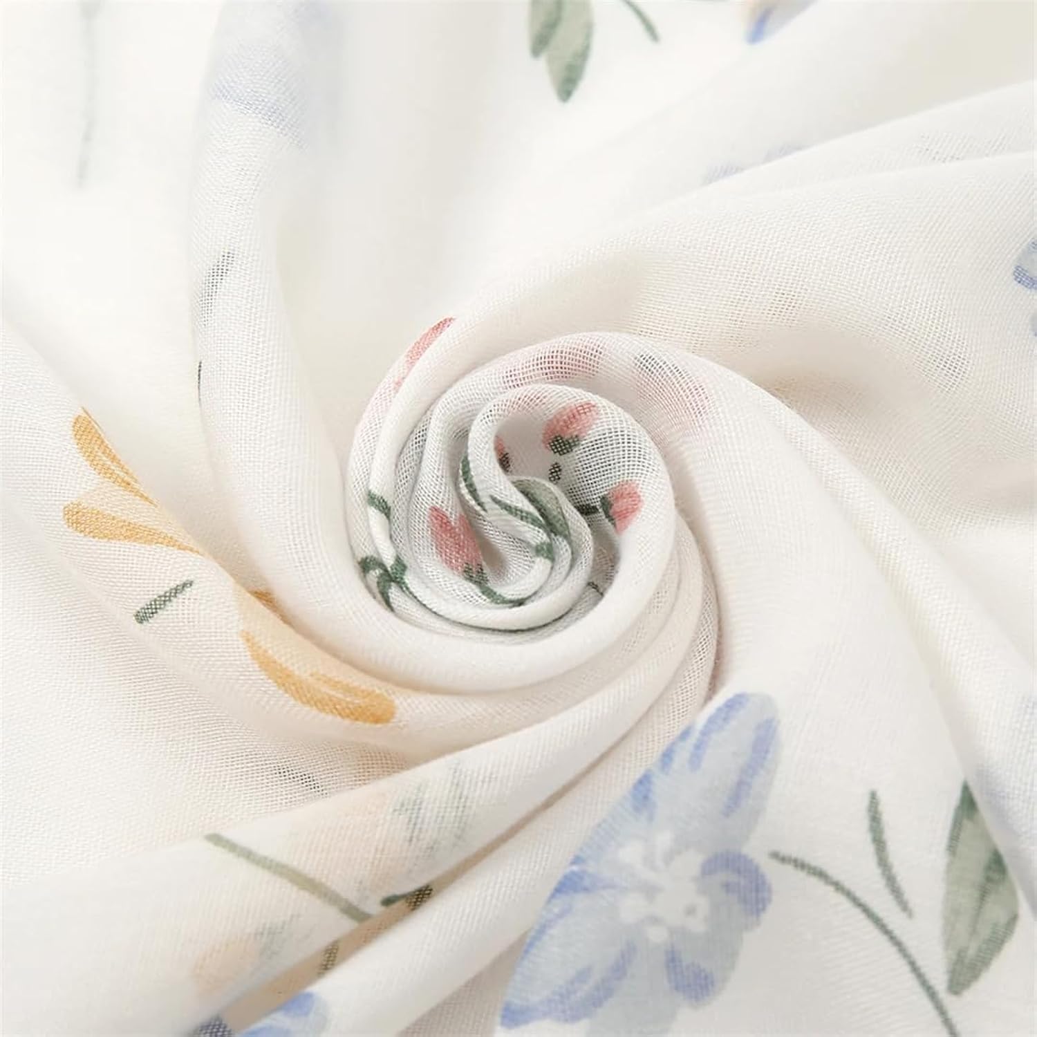 Colorful Floral Printed Super Soft Summer Friendly Imported Long Tassel Hijab / Orna