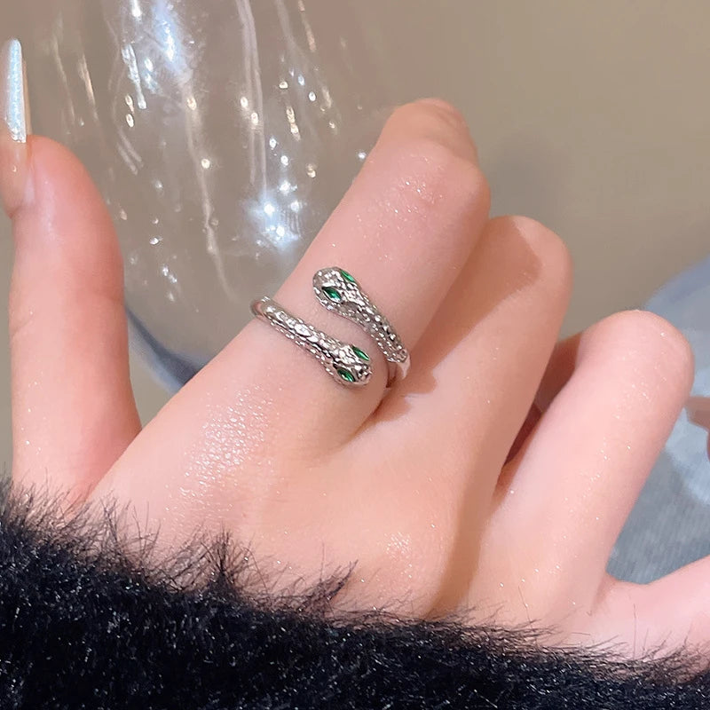 High Quality Korean Style Exquisite Zircon Ring Ring Women's Opening Adjustable Dieting Finger Ring Light Luxury Niche Personalized Design Imported Adjustable Ring