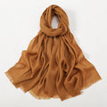 Stunning Deep Camel Soft Long Imported Breathable Bamboo Cotton Hijab / Orna