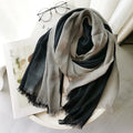 Imported grey & black colour cotton soft long hijab / orna
