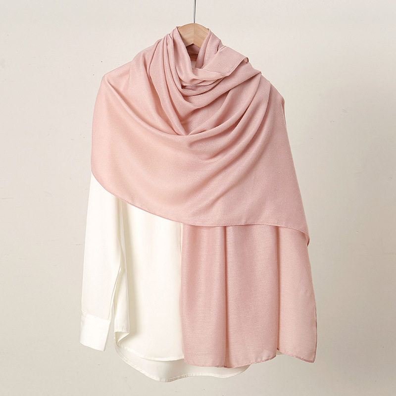 Pretty pink colour long cotton hijab / orna