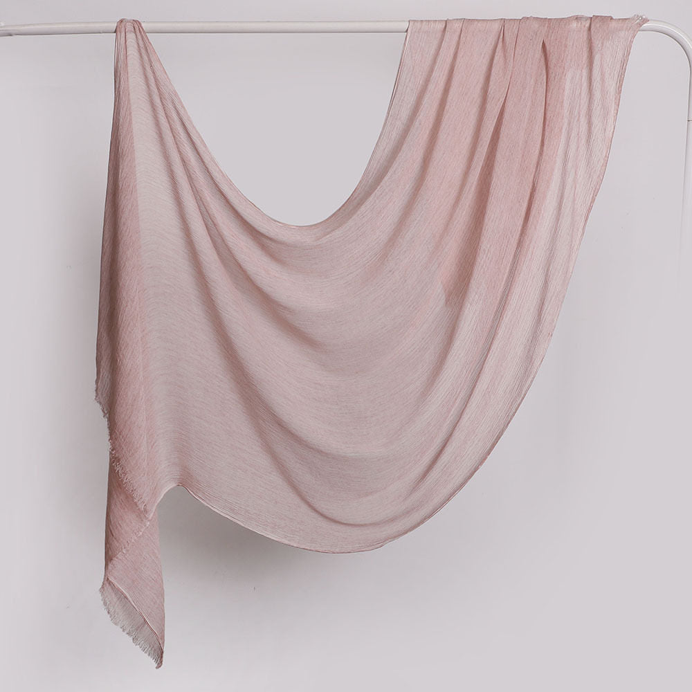 Lovely Pink Color Super Soft Summer Friendly Imported Long Rayon Cotton Hijab / Orna