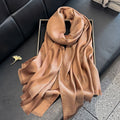 Fashionable Brown Color Imported Shiny Party Hijab / Orna