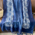 Ethnic Tie-Dye Style Buckle Women's Travel Sun Protection Yunnan Blue and White Literature Art Chinese Big Size Scarf / Hijab