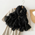 Stylish black color lightweight long hijab / orna