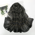 Stylish Black Classic Ethnic Style Super Soft Summer Friendly Long Hijab / Orna