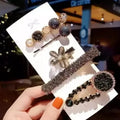 Gorgeous dark gray colour five pieces side clip set