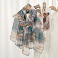 Elegant PeaCock Green Tie Dye Soft Long Summer Friendly Hijab / Orna