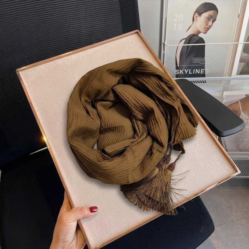 Imported Copper Golden Soft Cotton Hijab / Orna