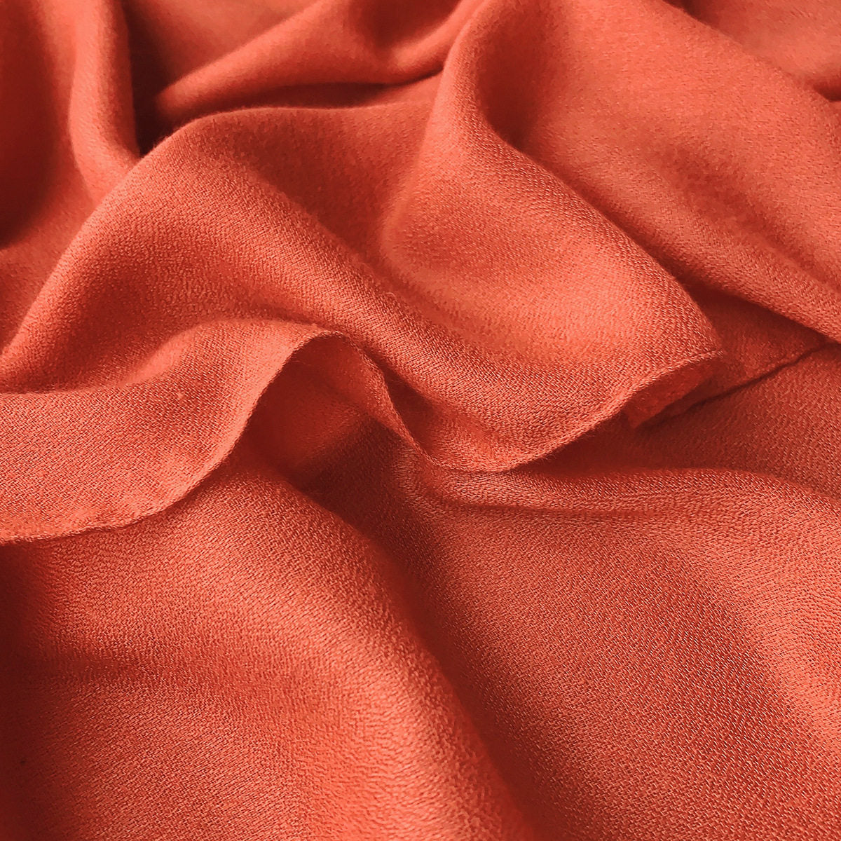 Lovely Orange Red Long Soft Summer Friendly Imported Hijab / Orna