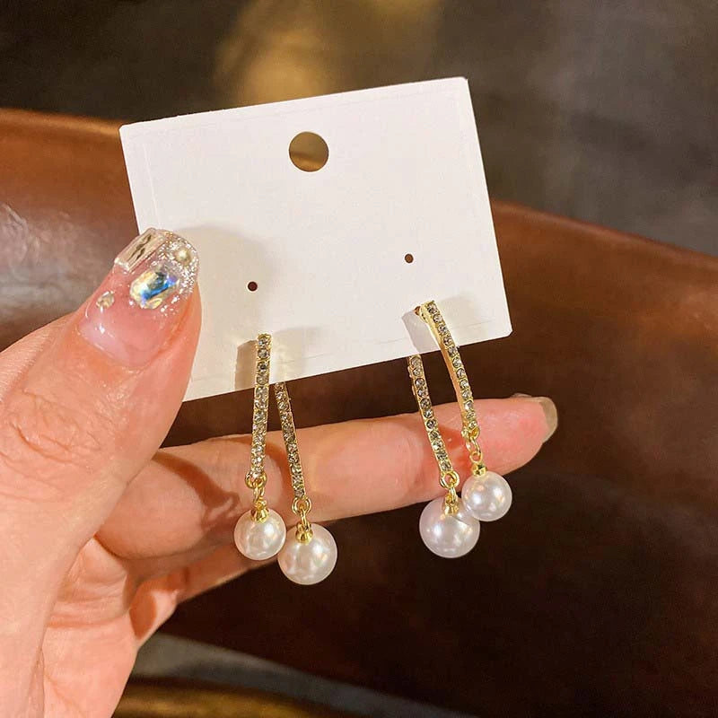 Styling pearl earrings