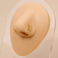 Stunning Gold Leaf U-shaped Non Piercing Copper Plated Imported Nose Ring / Nose Pin