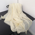 Sophisticated Off White Imported Premium Soft Cotton Lace Hijab / Orna