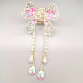Pretty pink colour tassel grip clip
