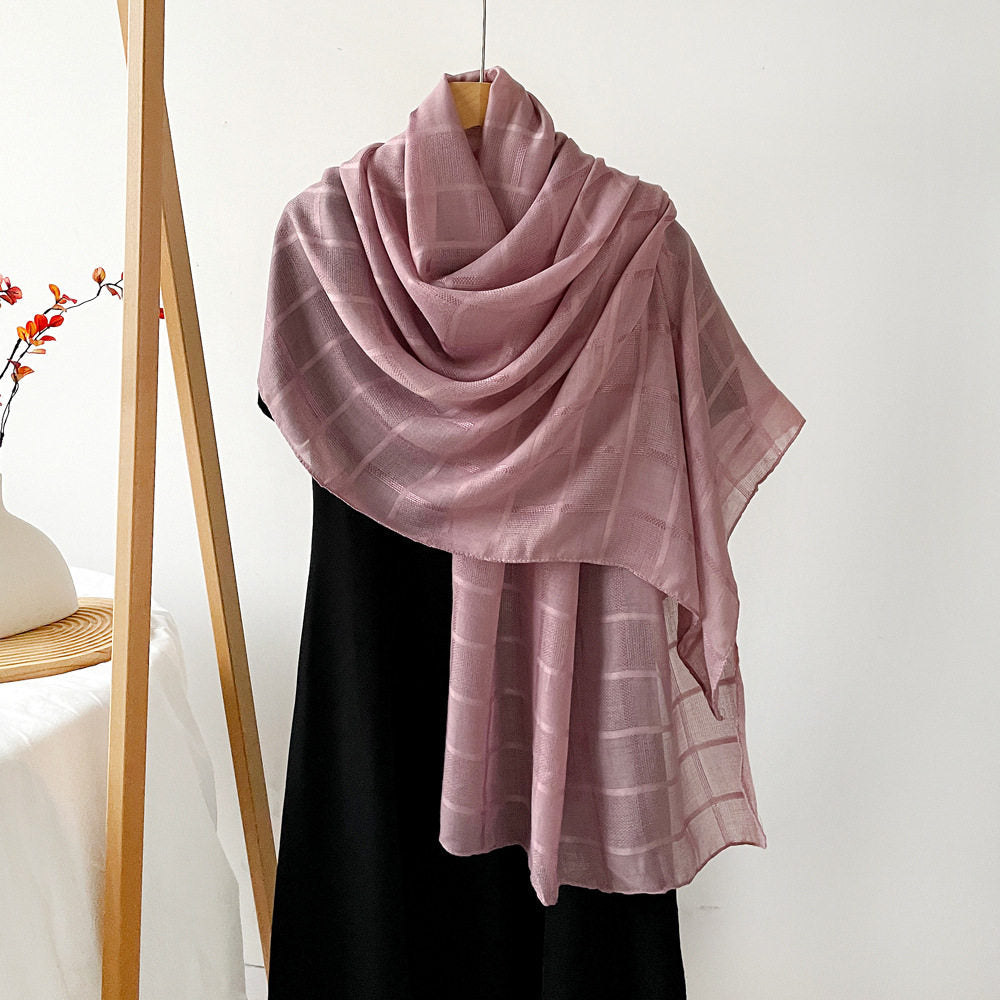 Pretty pink colour lightweight long hijab / orna