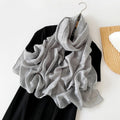Light gray color comfortable long hijab / orna