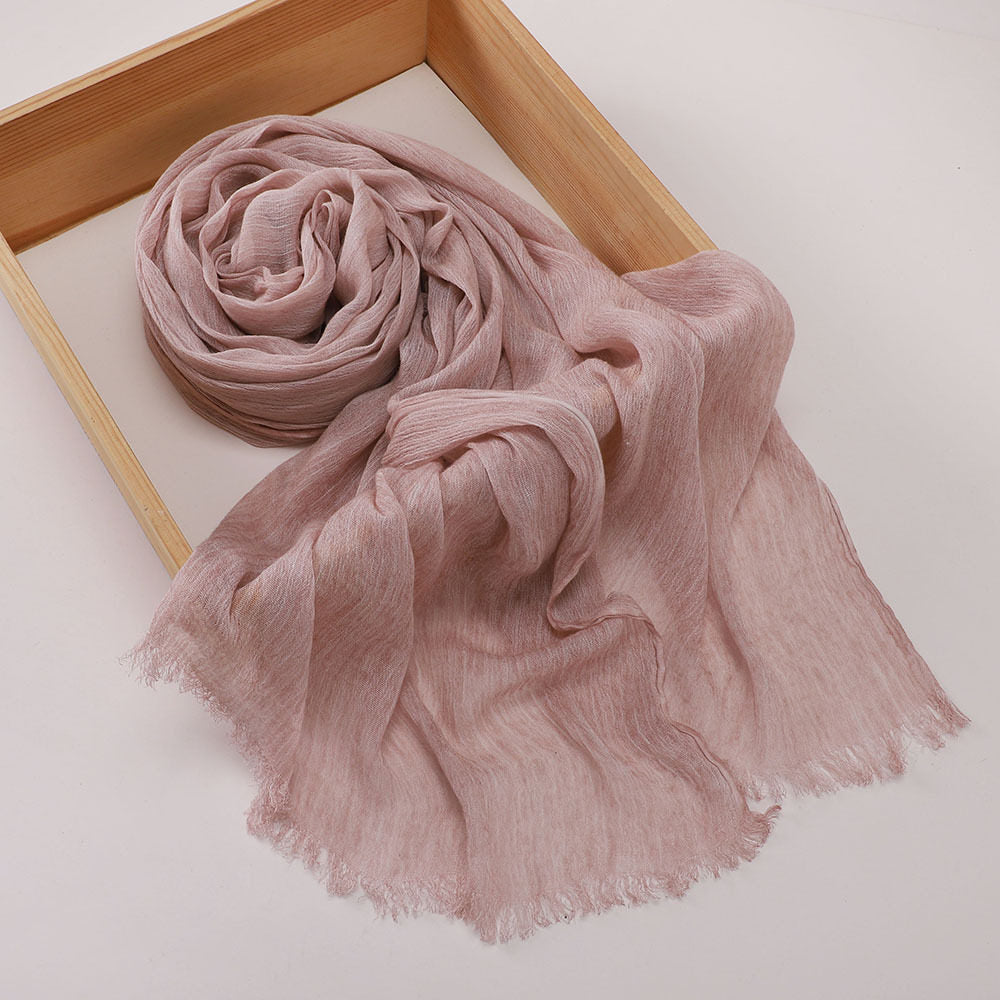 Lovely Pink Color Super Soft Summer Friendly Imported Long Rayon Cotton Hijab / Orna