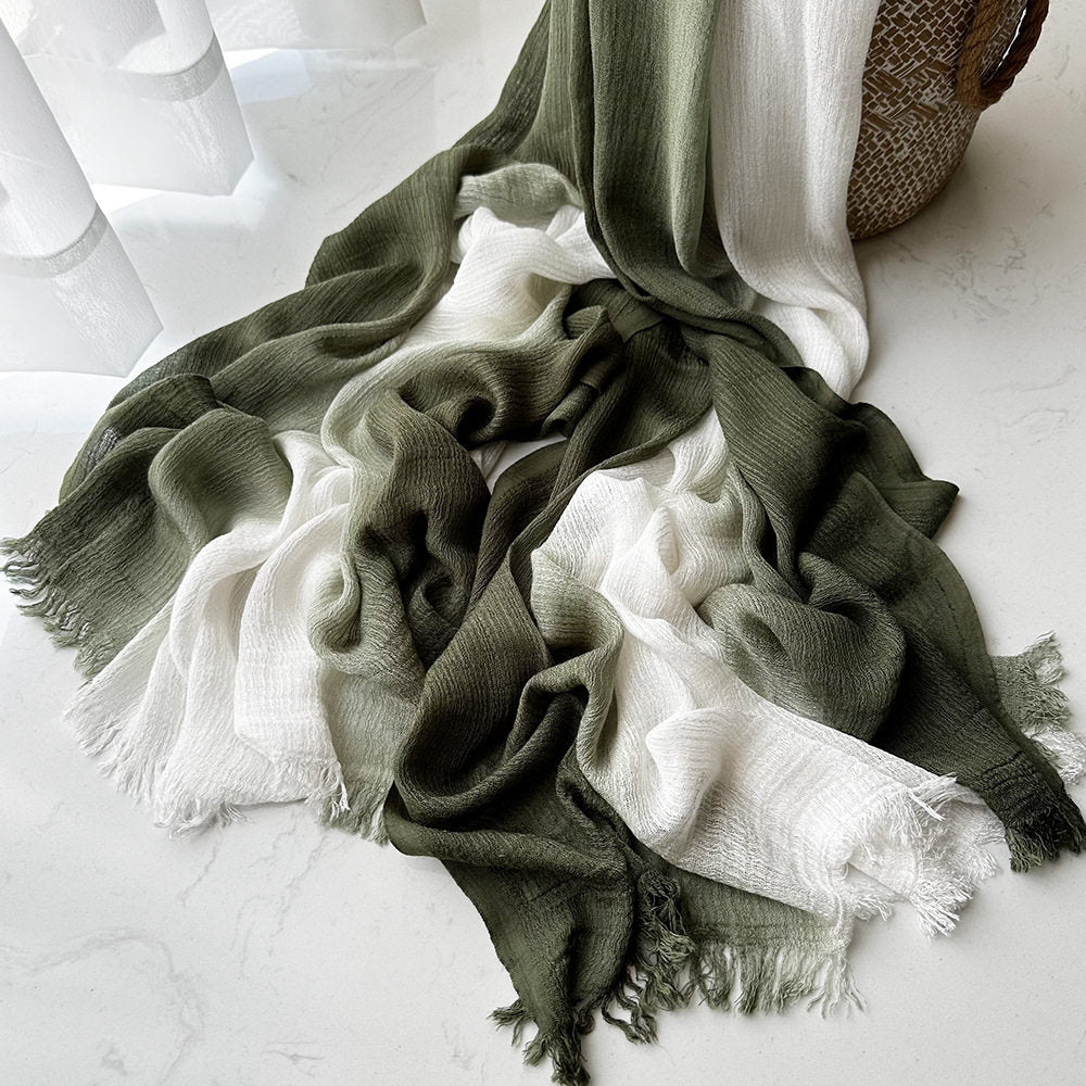 Beautiful army green colour rayon cotton hijab / orna