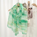 Stylish Green Tie Dye Soft Long Summer Friendly Hijab / Orna