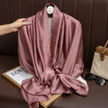 Stunning Rose Gold Color Long Shiny Imported Satin Silk Hijab / Orna