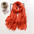 Lovely Orange Imported Super Soft Big Size Summer Friendly Cotton Hijab / Orna