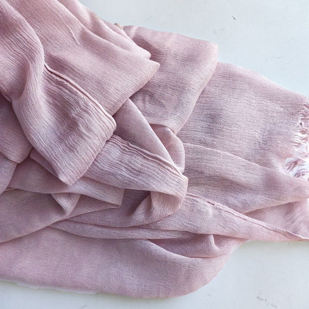 Pretty Soft Pink Super Soft Big Size Rayon Cotton Hijab / Orna