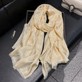 Beautiful Beige Color Imported Shiny Party Hijab / Orna