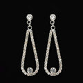 Stylish Silver Color Teardrop Earrings