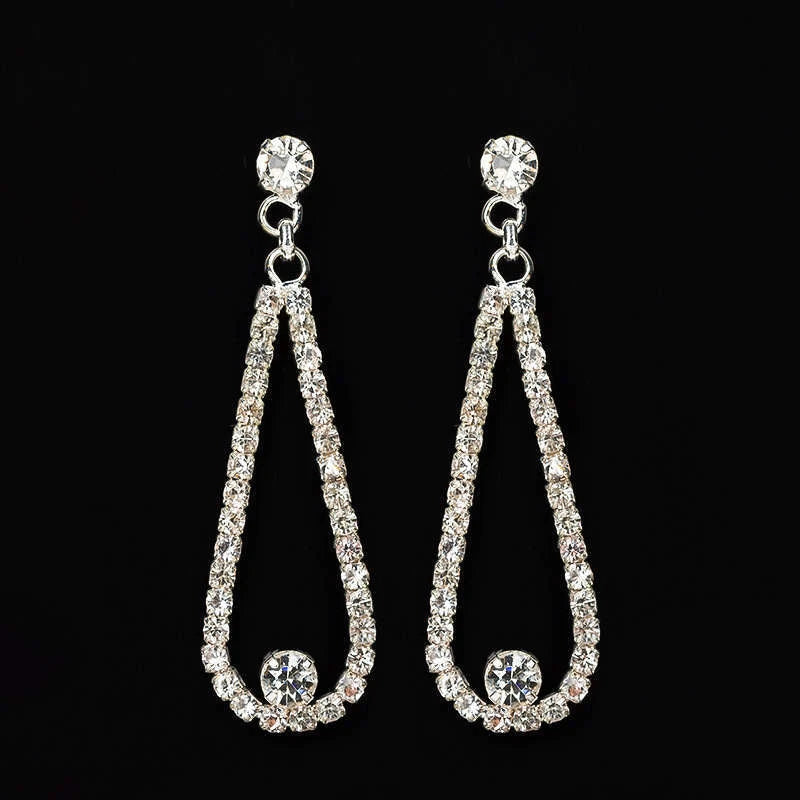 Stylish Silver Color Teardrop Earrings
