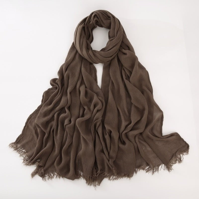 Imported Coffee Brown Color Soft Rayon Cotton Hijab