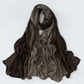 Elegant Coffee Color  Literary Retro Gradient Rayon Cotton Imported Hijab / Orna